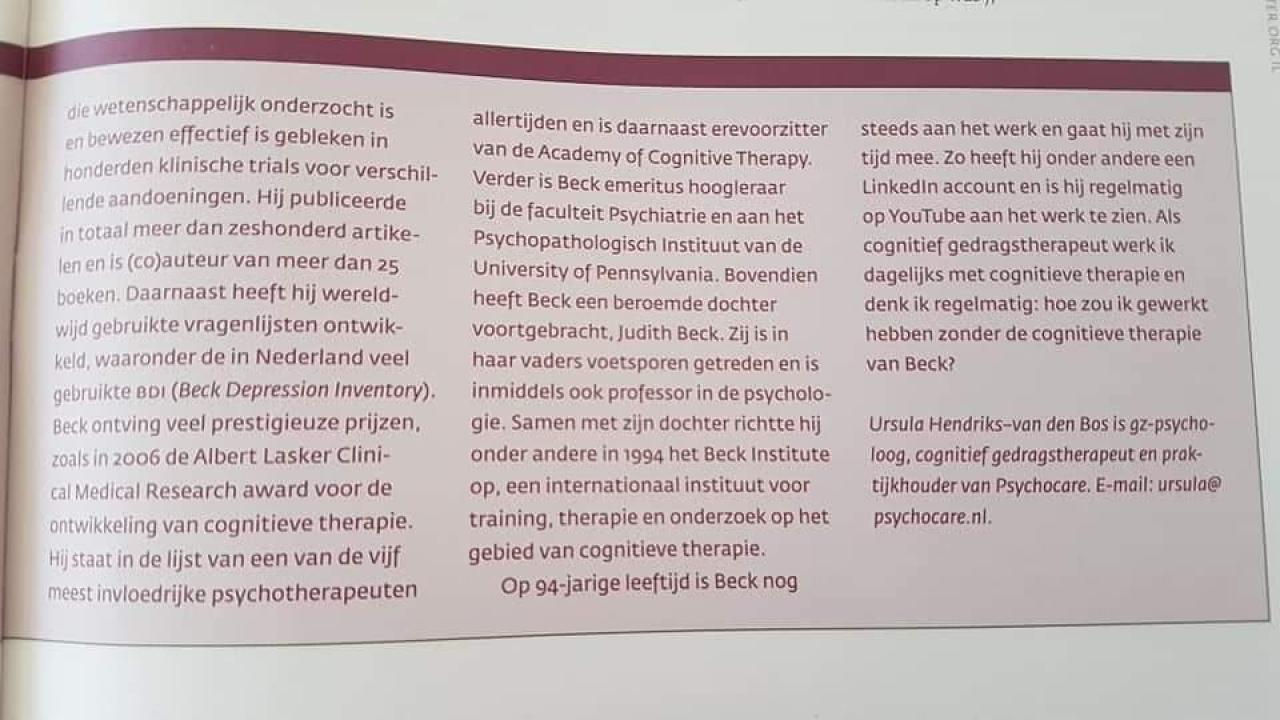 Psychocare - NIP Publicatie 2015 2